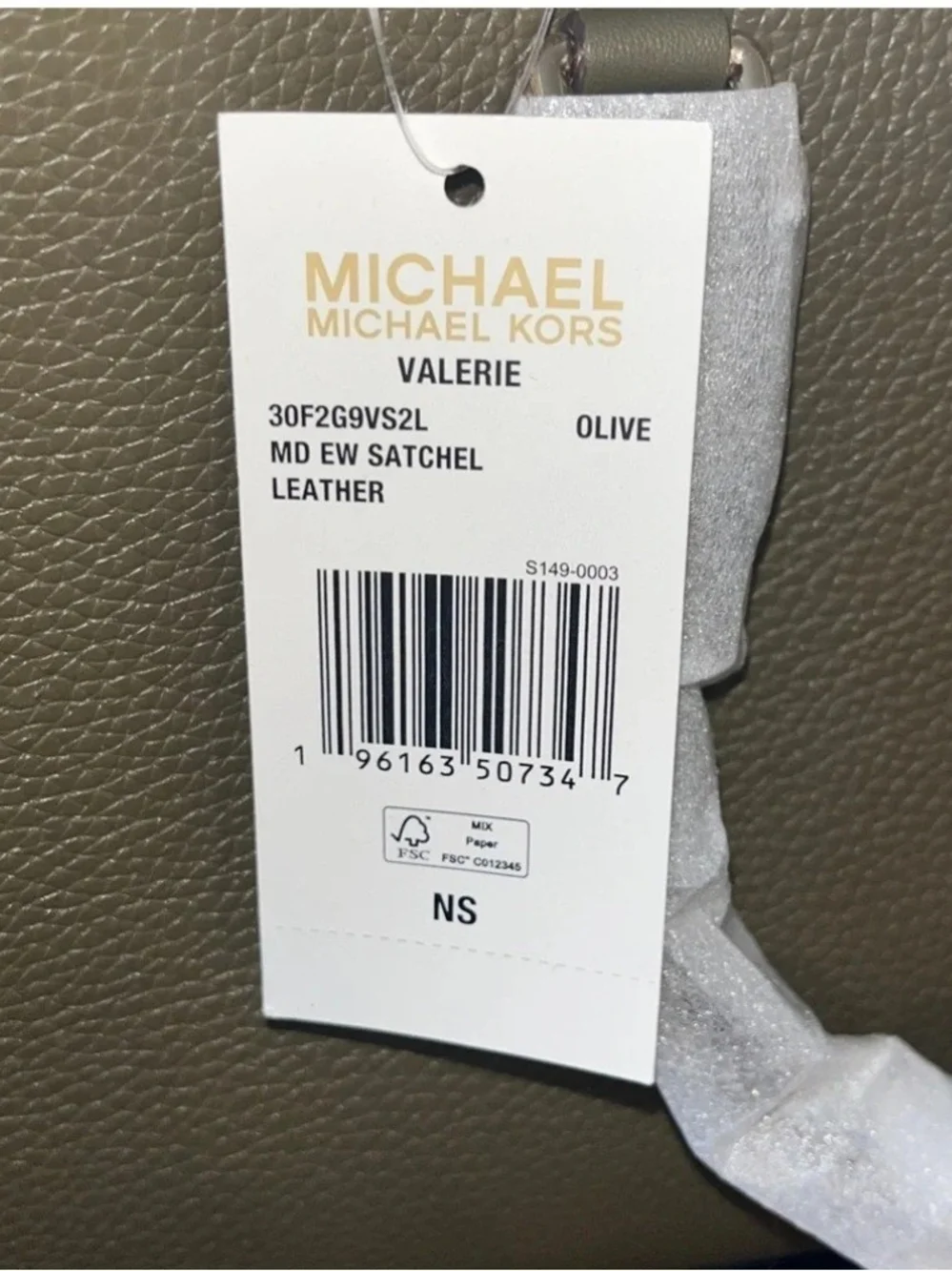 Michael Kors Mint Leather Shoulder Bag with Gold-Tone Hardware